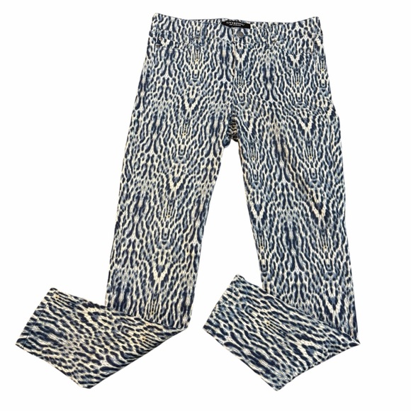 Liverpool Denim - Liverpool Los Angeles Indigo Coast Leopard Print Ankle Jeans – Size 8